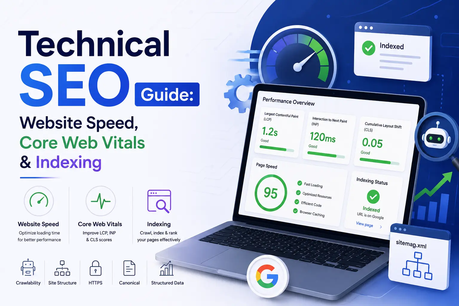 Technical SEO Guide: Website Speed, Core Web Vitals & Indexing