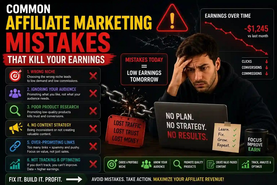 Common Affiliate Marketing Mistakes That Kill Your Earnings