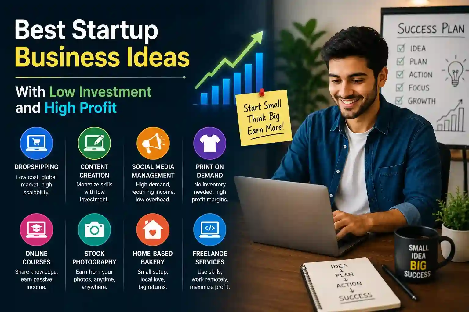 Best Startup Business Ideas With Low Investment and High Profit