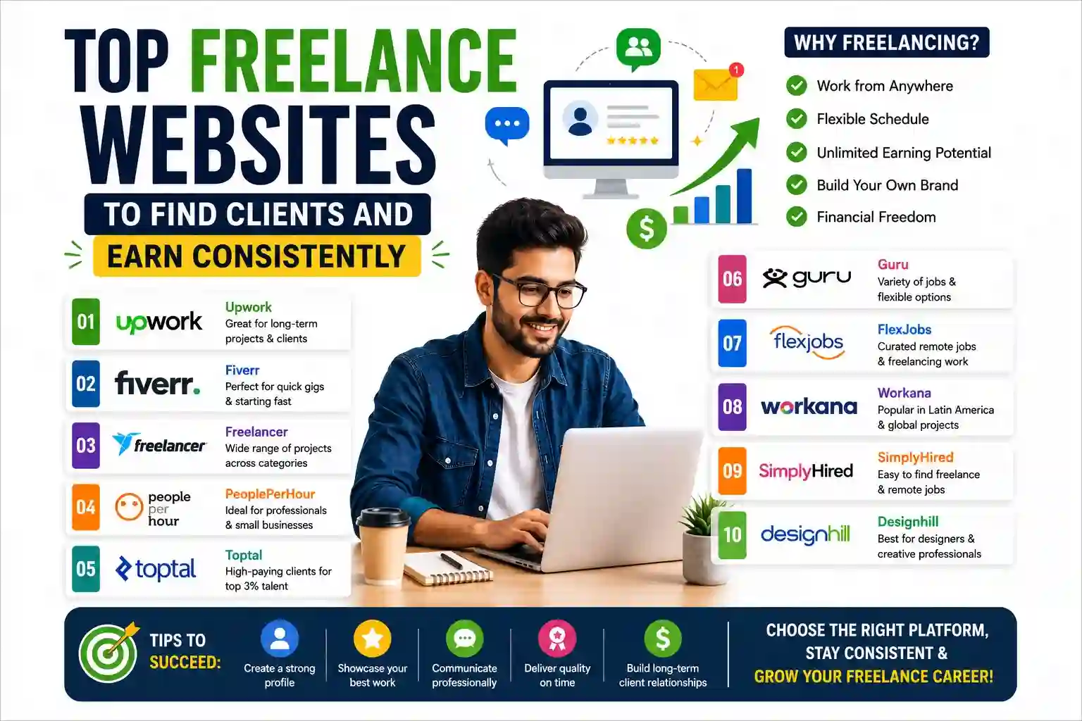 Top Freelance Websites to Find Clients and Earn Consistently
