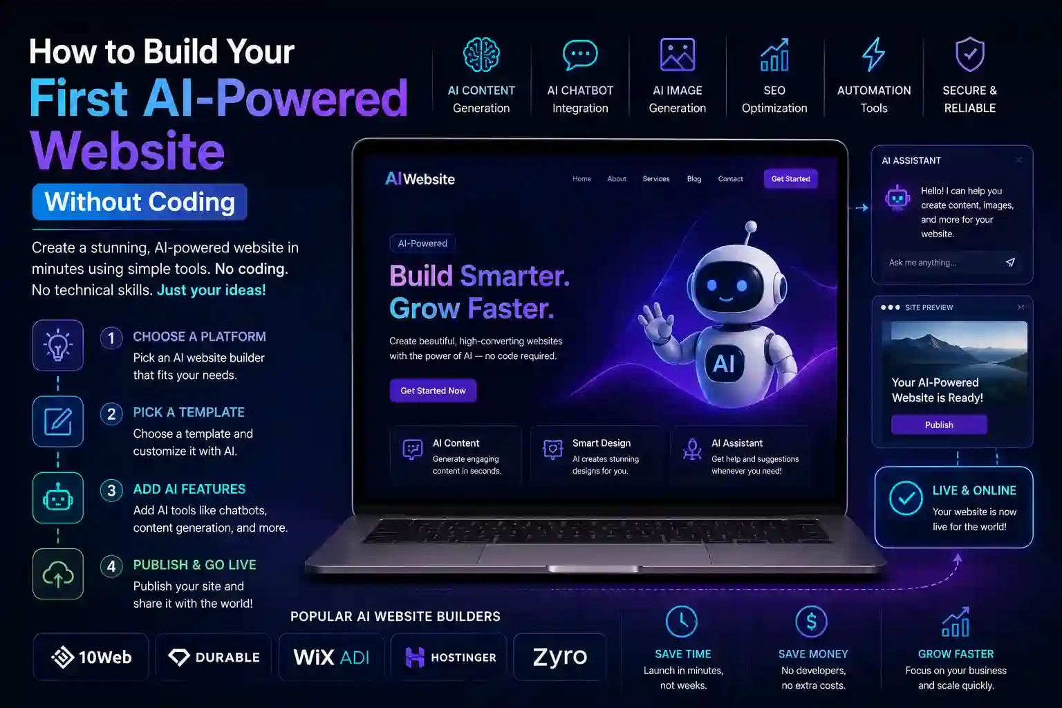 How to Build Your First AI-Powered Website Without Coding