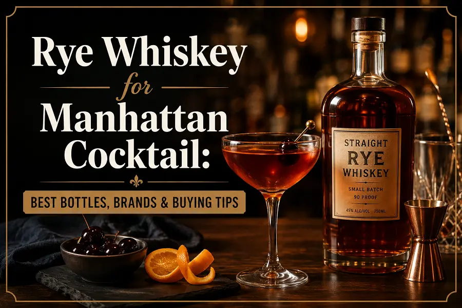 Rye Whiskey for Manhattan Cocktail: Best Bottles, Brands & Buying Tips